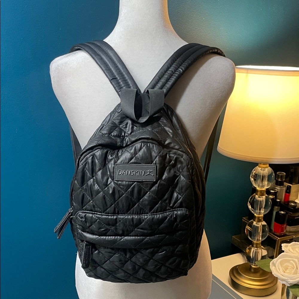 Danskin Quilted Black Backpack
